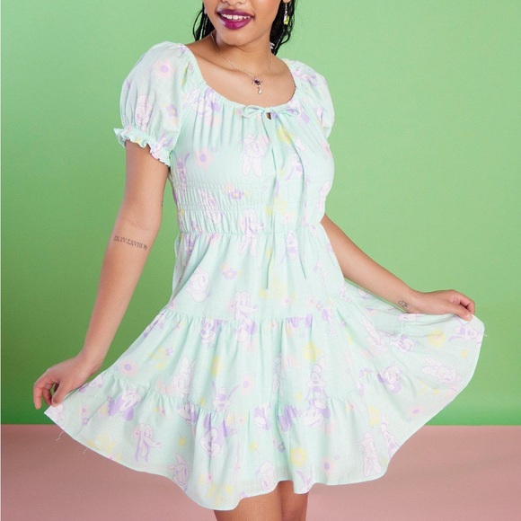 Disney Mickey Mouse‎ And Friends Pastel Spring Dress Hot Topic - Picture 1 of 3